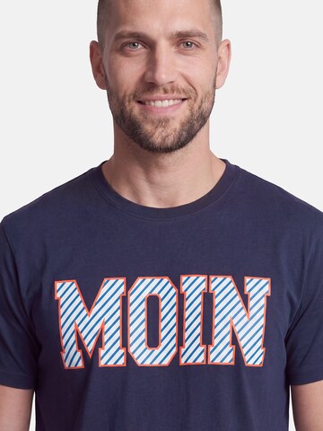 salzhaut Shirt 'Diek - Moin' in Blue: front