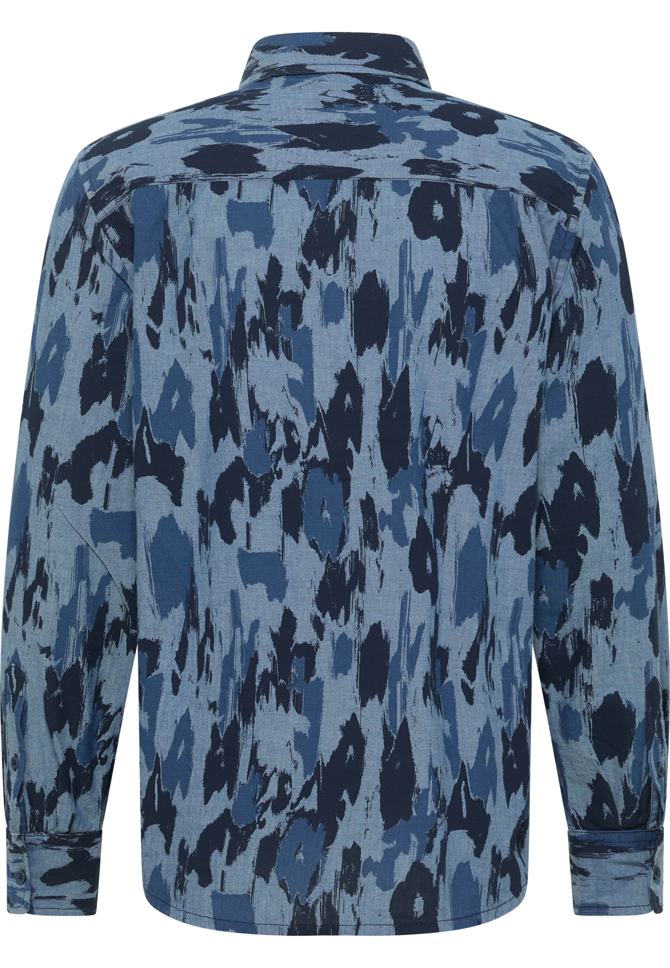 MUSTANG Comfort fit Button Up Shirt in Blue