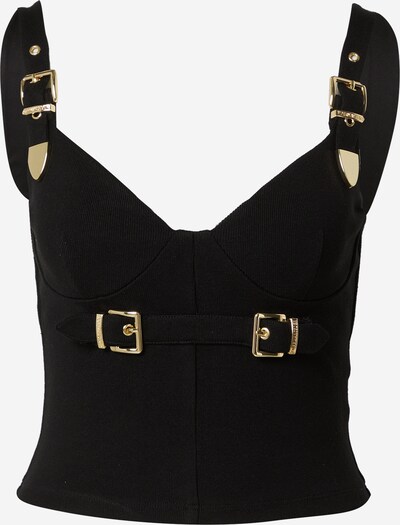 Hoermanseder x About You Top 'Zoe' in gold / schwarz, Produktansicht
