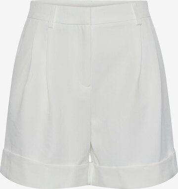 PIECES Regular Pleat-front trousers 'Kyza' in White: front