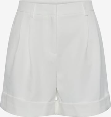 PIECES Regular Pleat-Front Pants 'Kyza' in White: front