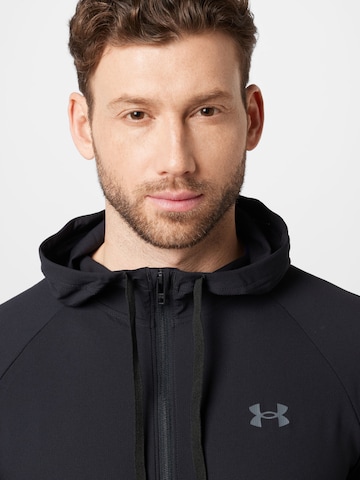 UNDER ARMOUR Sportovní bunda 'Perforated' – černá