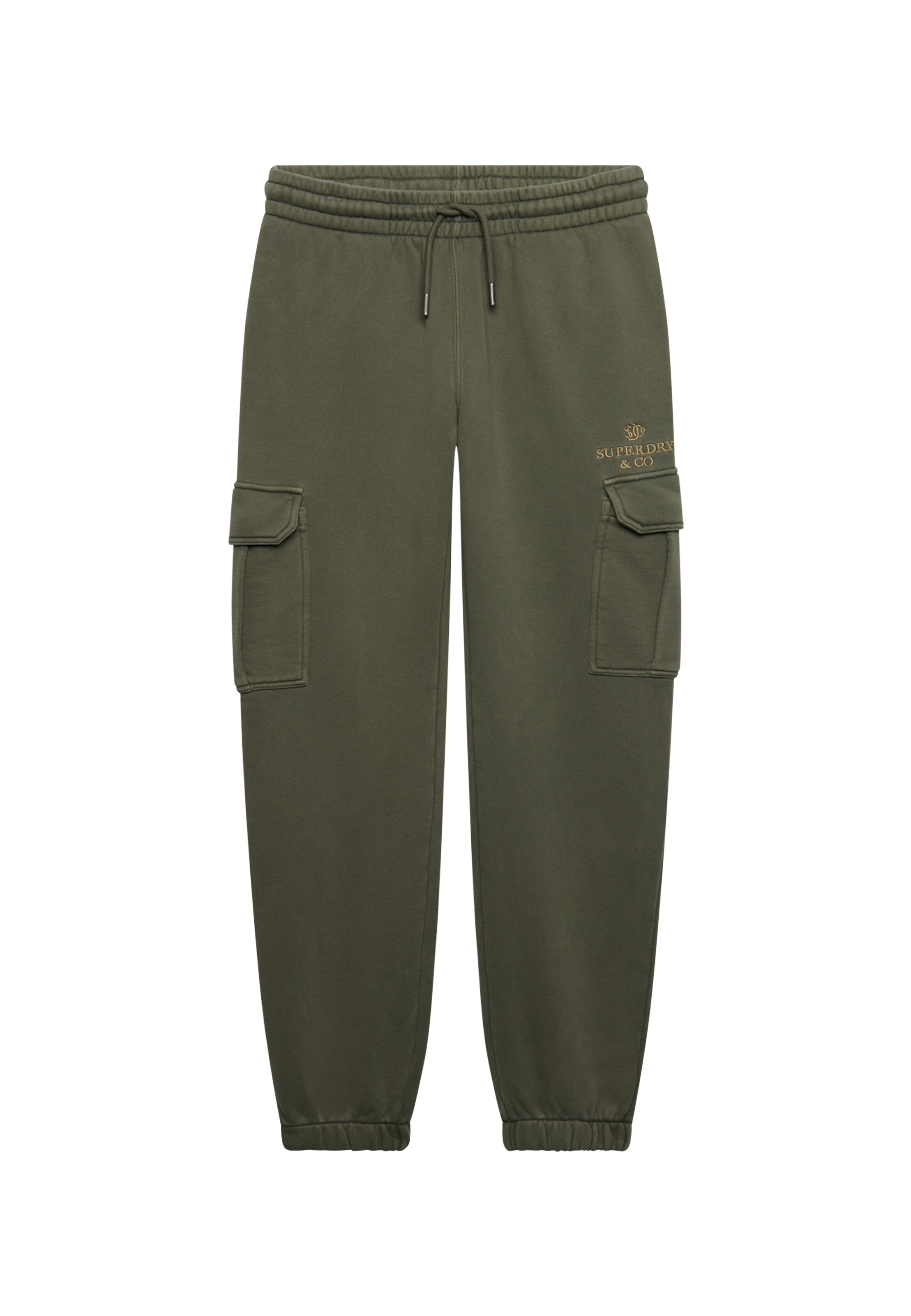 Superdry & Co Cargobroek in Groen: voorkant