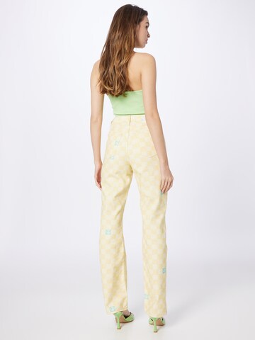 NEON & NYLON Regular Pants 'CRAY' in Yellow