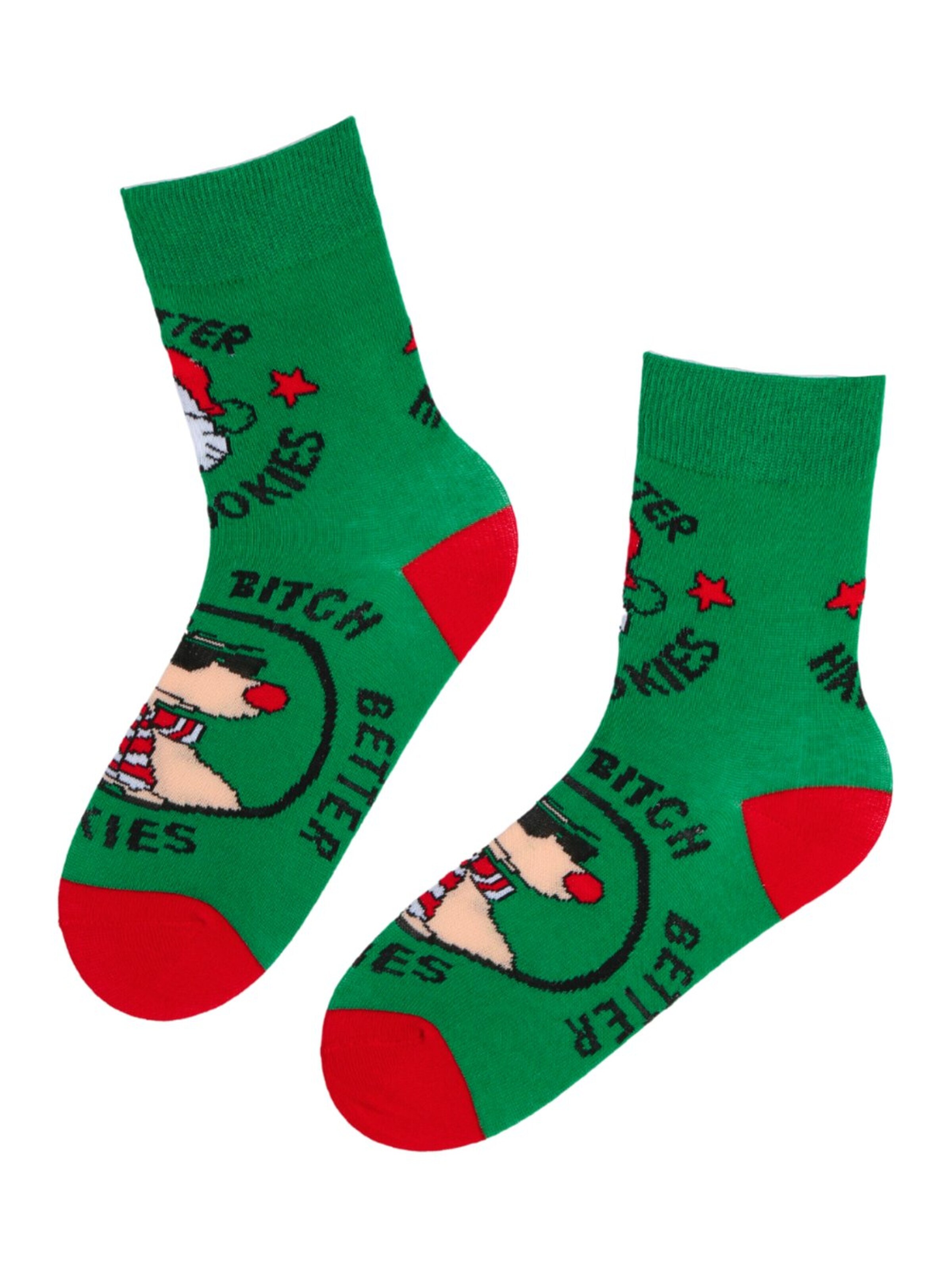 Sokisahtel Socken 'DAVID funny 18+ Christmas socks'‌‌‌‌‌ in 36-40 in grün, Produktansicht