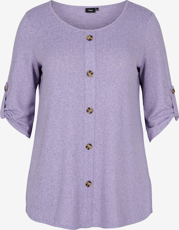 Zizzi Shirt 'VLUCCA' in Purple: front