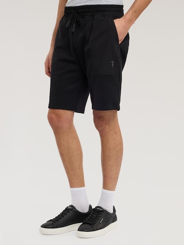 Trussardi Regular Trousers in Black: front