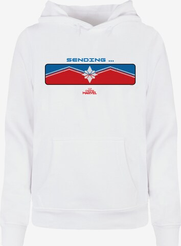 ABSOLUTE CULT Sweatshirt 'Captain Marvel' in Wit: voorkant