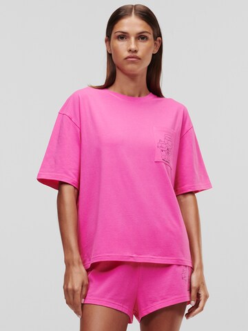 Karl Lagerfeld - Pijama 'Ikonik 2.0' em rosa: frente