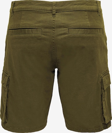 Only & Sons Regular Cargo Pants 'Cam Stage' in Green