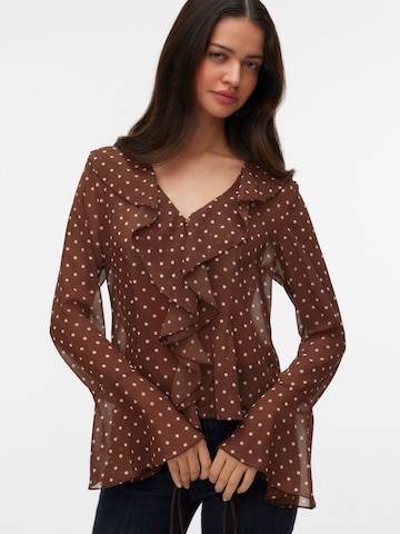 VERO MODA - Blusa 'VMWillow' en marrón: frente