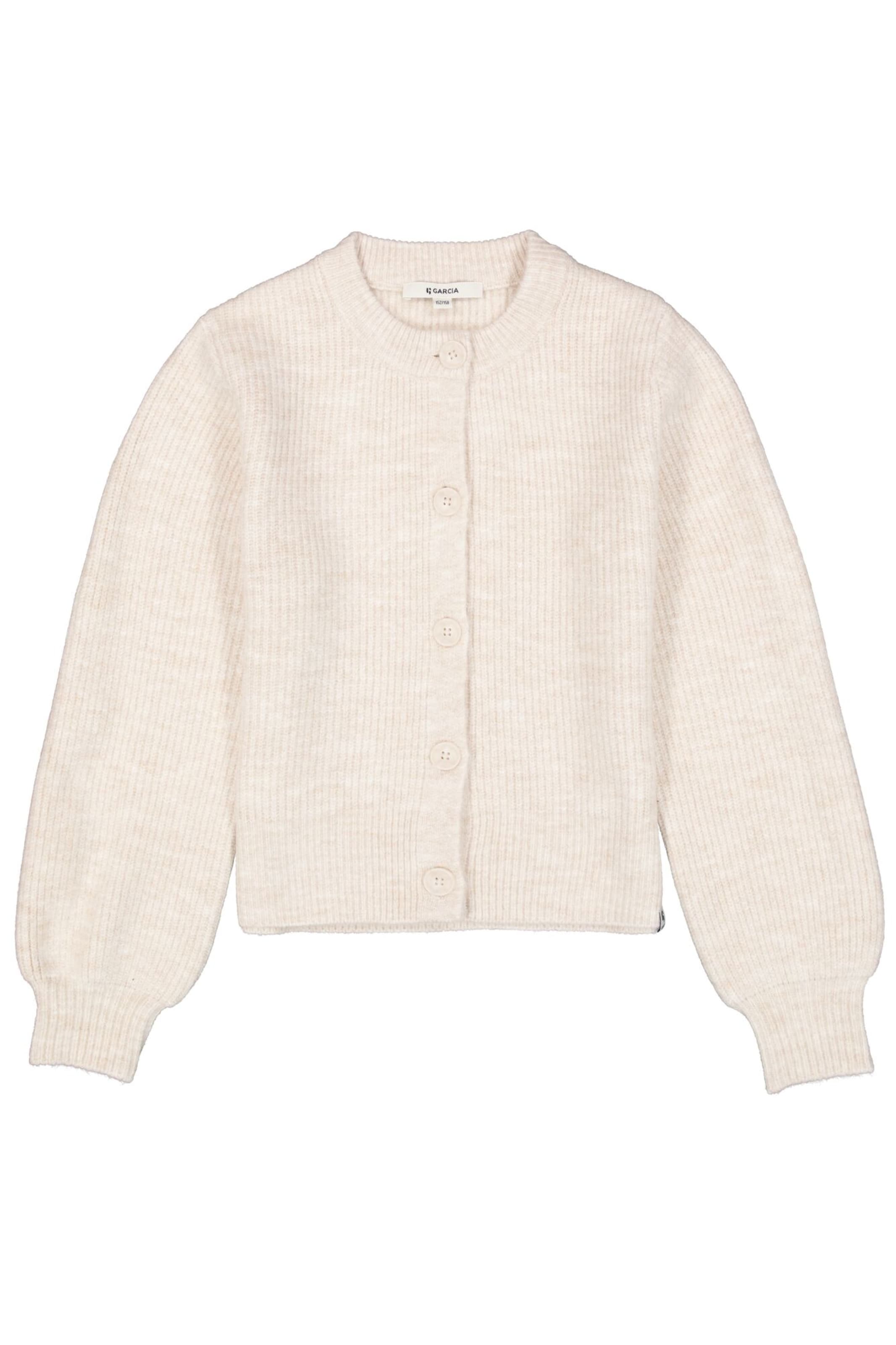 GARCIA Gebreid vest in Beige: voorkant