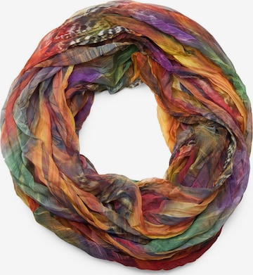 styleBREAKER Schlauchschal 'Loop mit Feder Muster' in Mischfarben: Vorderseite