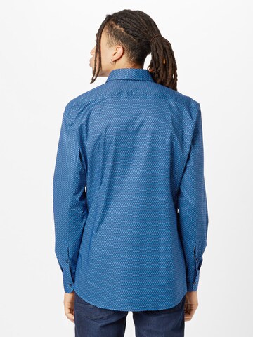 BOSS - Slim Fit Camisa 'HANK' em azul