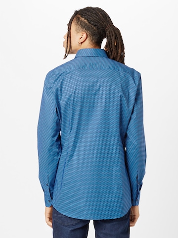 BOSS - Ajuste estrecho Camisa 'HANK' en azul
