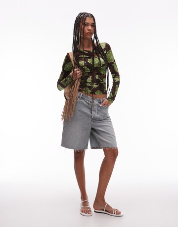 TOPSHOP Póló 'AUDREY' - barna