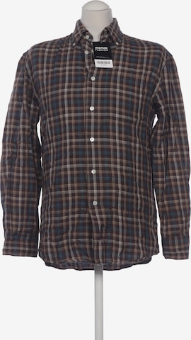 hessnatur Button Up Shirt in XS in Brown: front