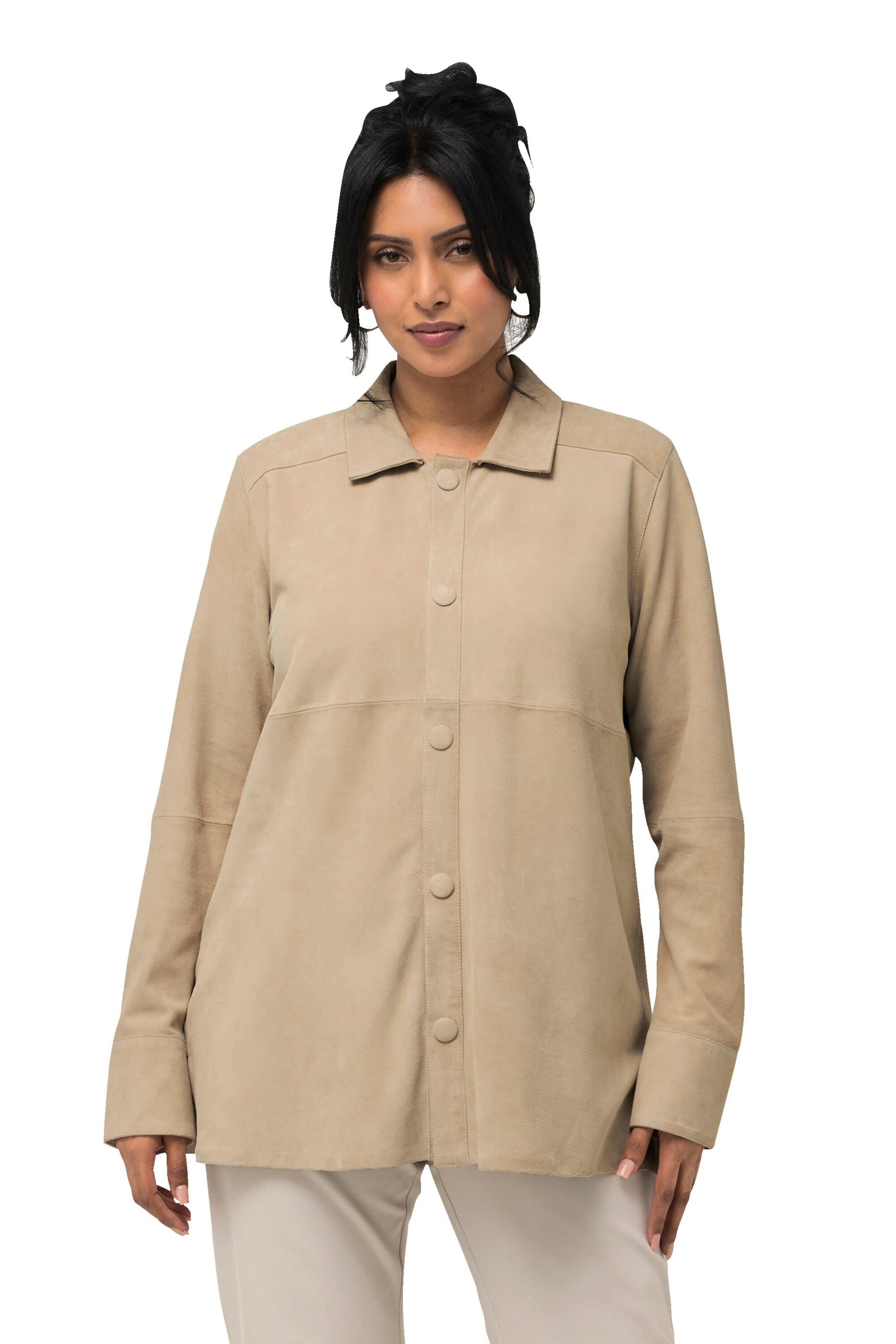 Ulla Popken Blouse in Beige: voorkant