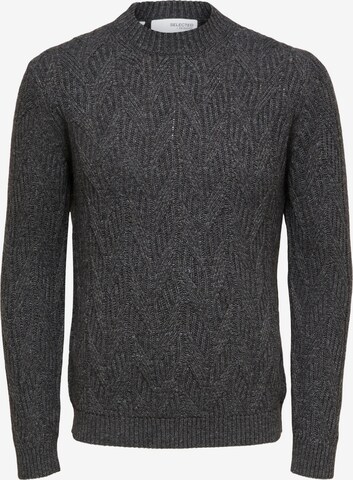 SELECTED HOMME Sweater 'CARIS' in Grey: front