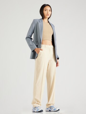 UNITED COLORS OF BENETTON Regular Trousers with creases in Beige