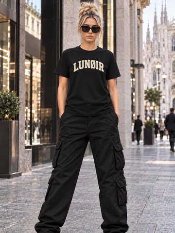 LUNØIR Studio Shirt 'Only Loyalty Rule' in Zwart