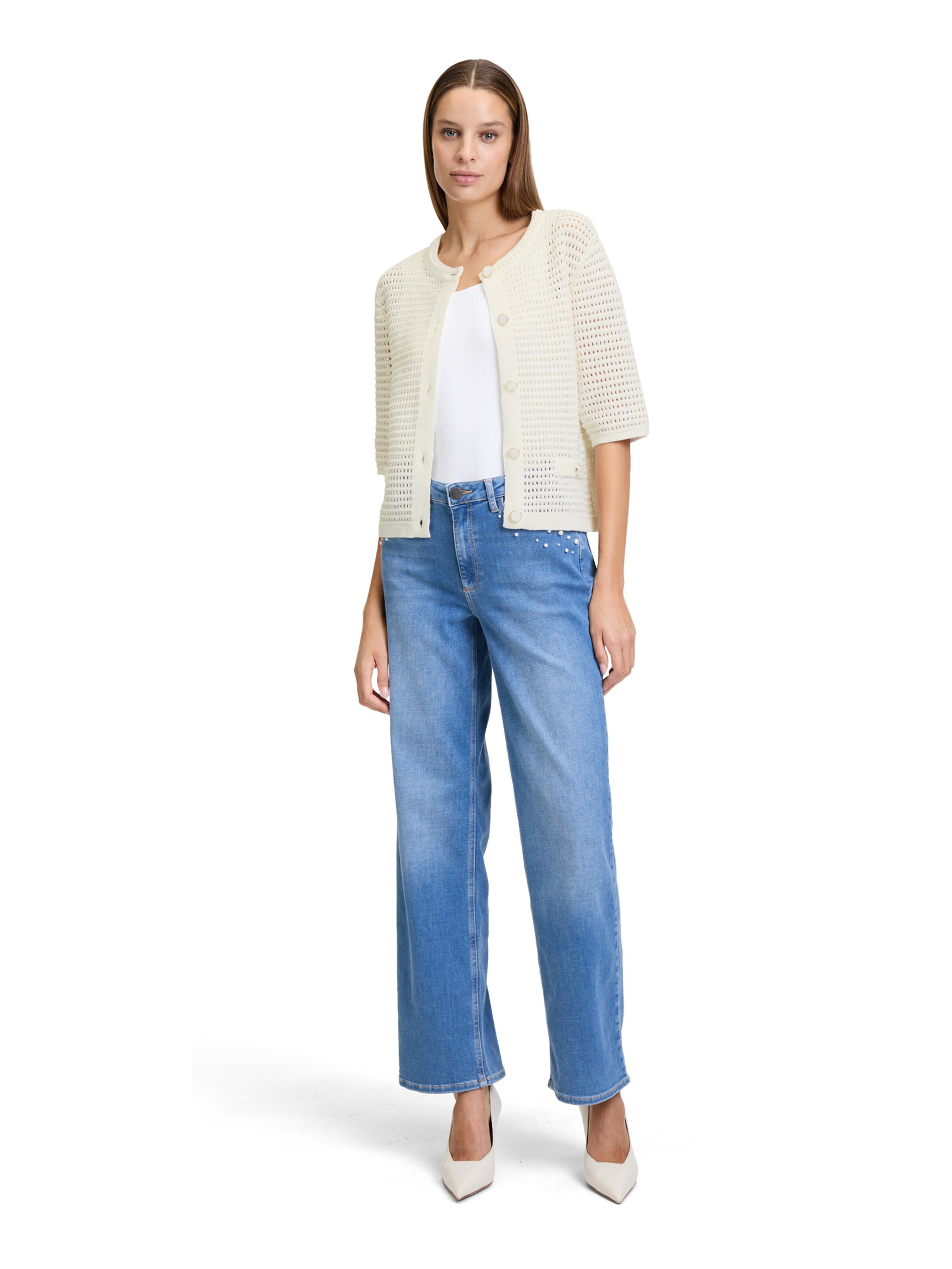 Betty & Co Strickjacke in Weiß