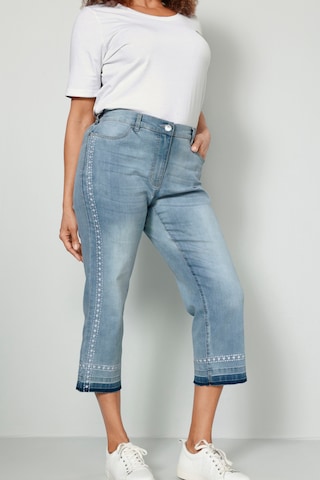 MIAMODA Slimfit Jeans in Blauw: voorkant