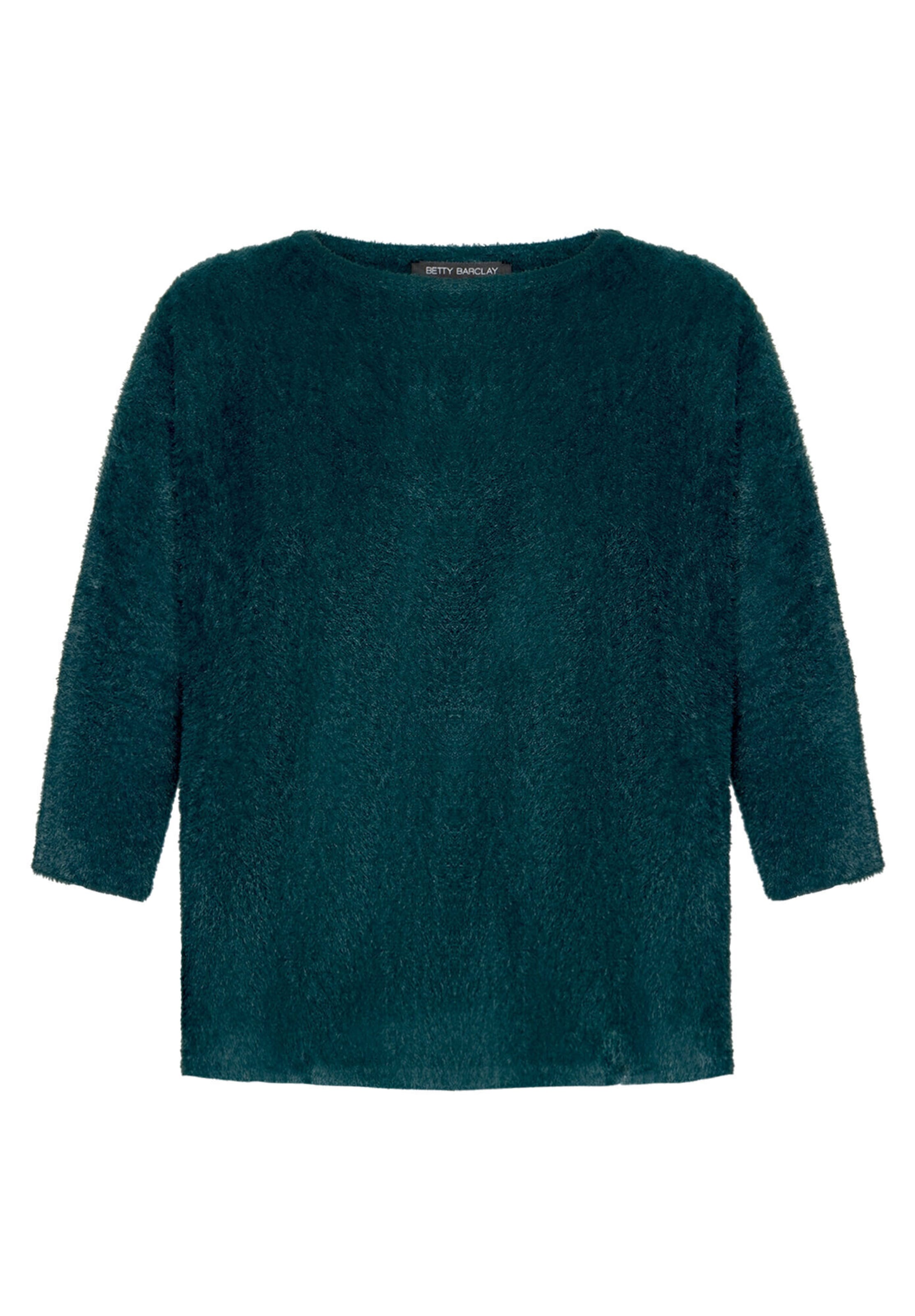 Betty Barclay Basic-Pullover mit U-Boot-Ausschnitt in Grün: Vorderseite
