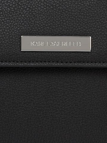 Karl Lagerfeld Käsilaukku 'Karl Lagerfeld Sac Bandoulière Ikon Satchel Noir' värissä musta