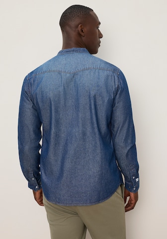 DELMAO Slim fit Button Up Shirt in Blue