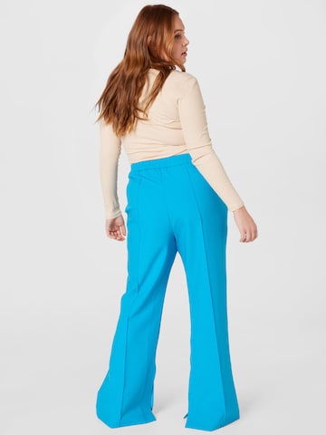 River Island Plus Zvonový Kalhoty – modrá