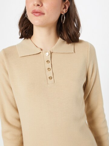Dorothy Perkins Pletené šaty - Béžová