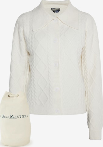 DreiMaster Vintage Gebreid vest in Wit: voorkant