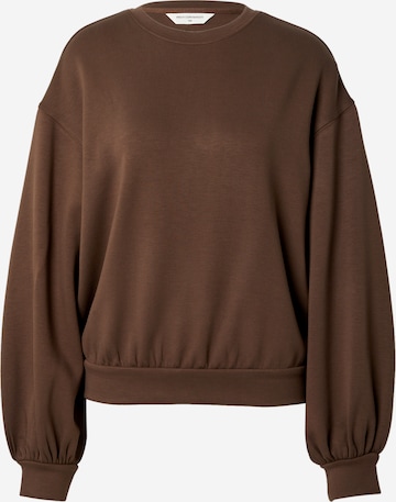 Sweat-shirt 'Brionna Ima Q' MSCH COPENHAGEN en marron : devant