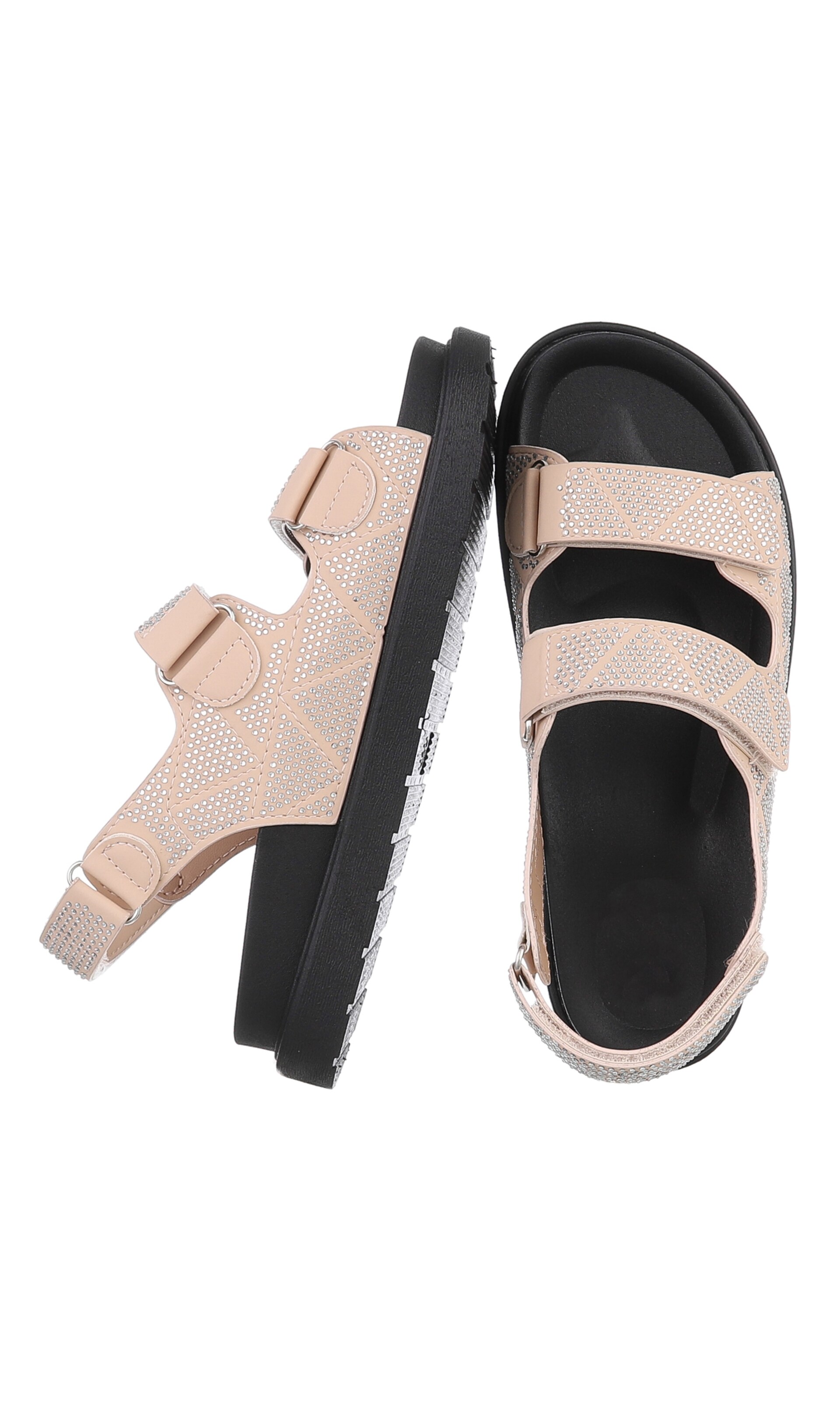 Ital-Design Strap Sandals in Beige