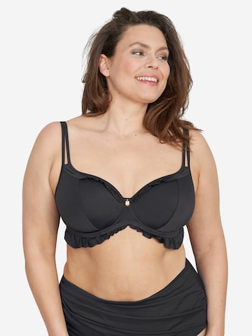 SugarShape Minimiser Bikini Top 'Valencia' in Black: front