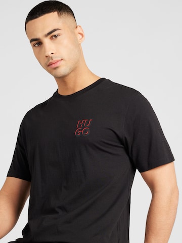 HUGO Red - Camisa 'Dimento' em preto