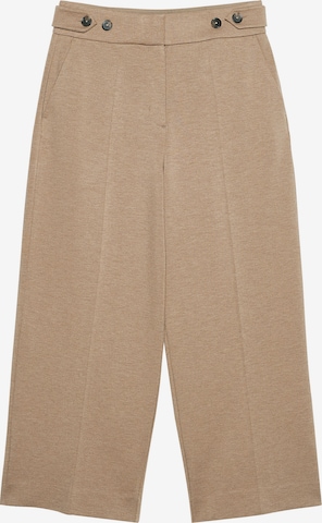 Someday Wide leg Pressveckad byxa 'Cubali' i beige: framsida