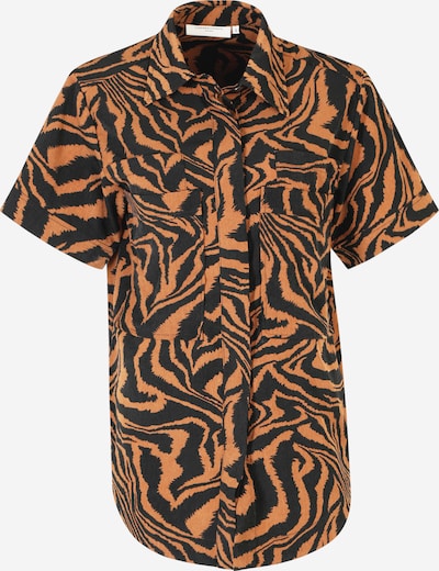 Copenhagen Muse Bluse 'ASLAUG' in karamell / schwarz, Produktansicht