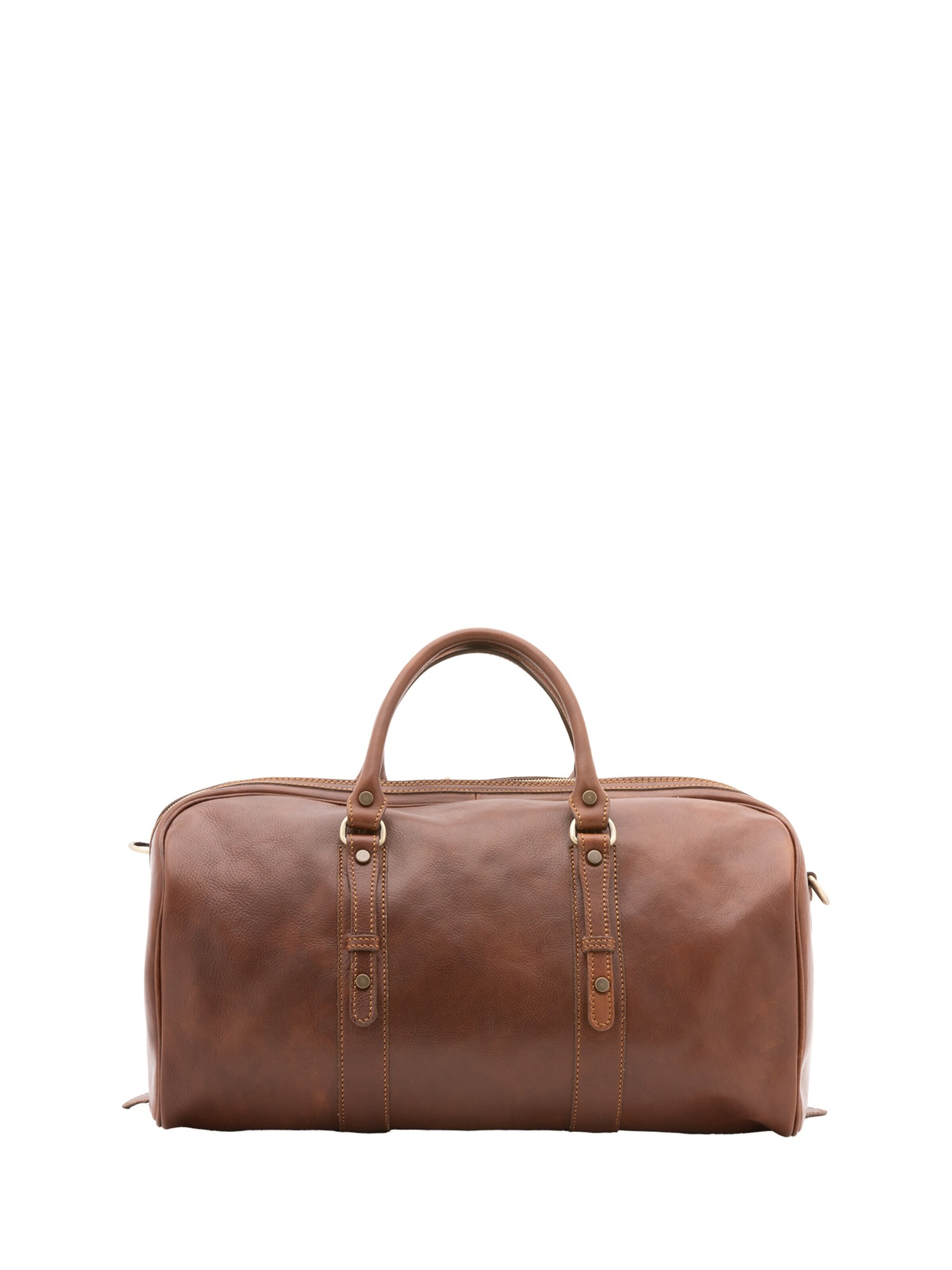 Borsa da viaggio 'Borsa da viaggio unisex vera pelle - Alessia Firenze' di Chiara Ferretti in marrone: frontale