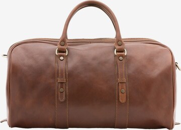 Borsa da viaggio 'Borsa da viaggio unisex vera pelle - Alessia Firenze' di Chiara Ferretti in marrone: frontale