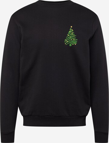 WESTMARK LONDON Sweatshirt 'Xmas Tree' in Zwart: voorkant