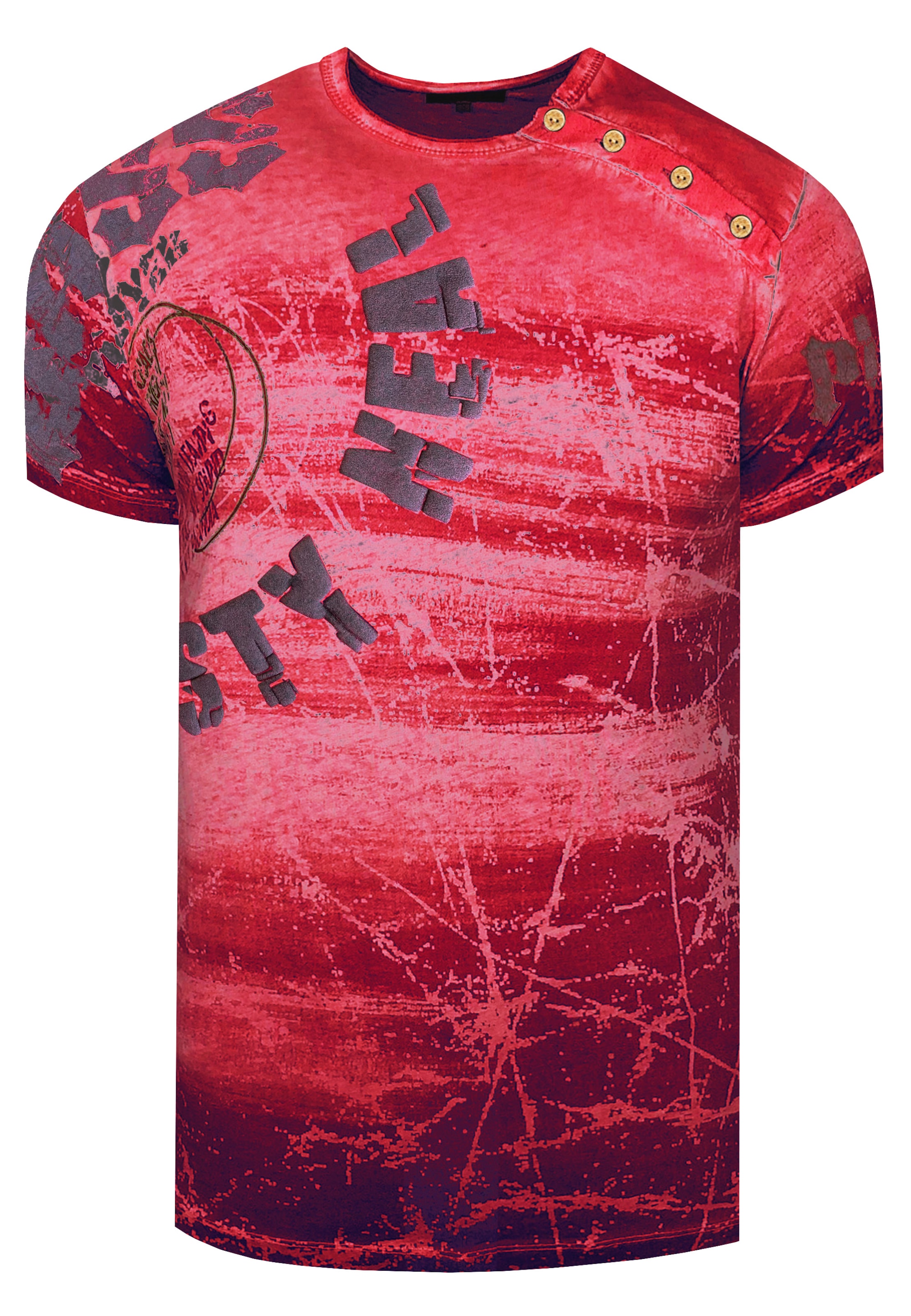 T-Shirt Rusty Neal en rouge : devant