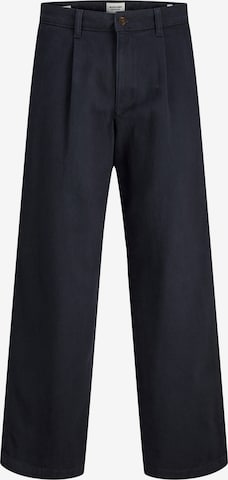 JACK & JONES Широкий Брюки со складками 'JPSTBill Rhine' в Синий: спереди