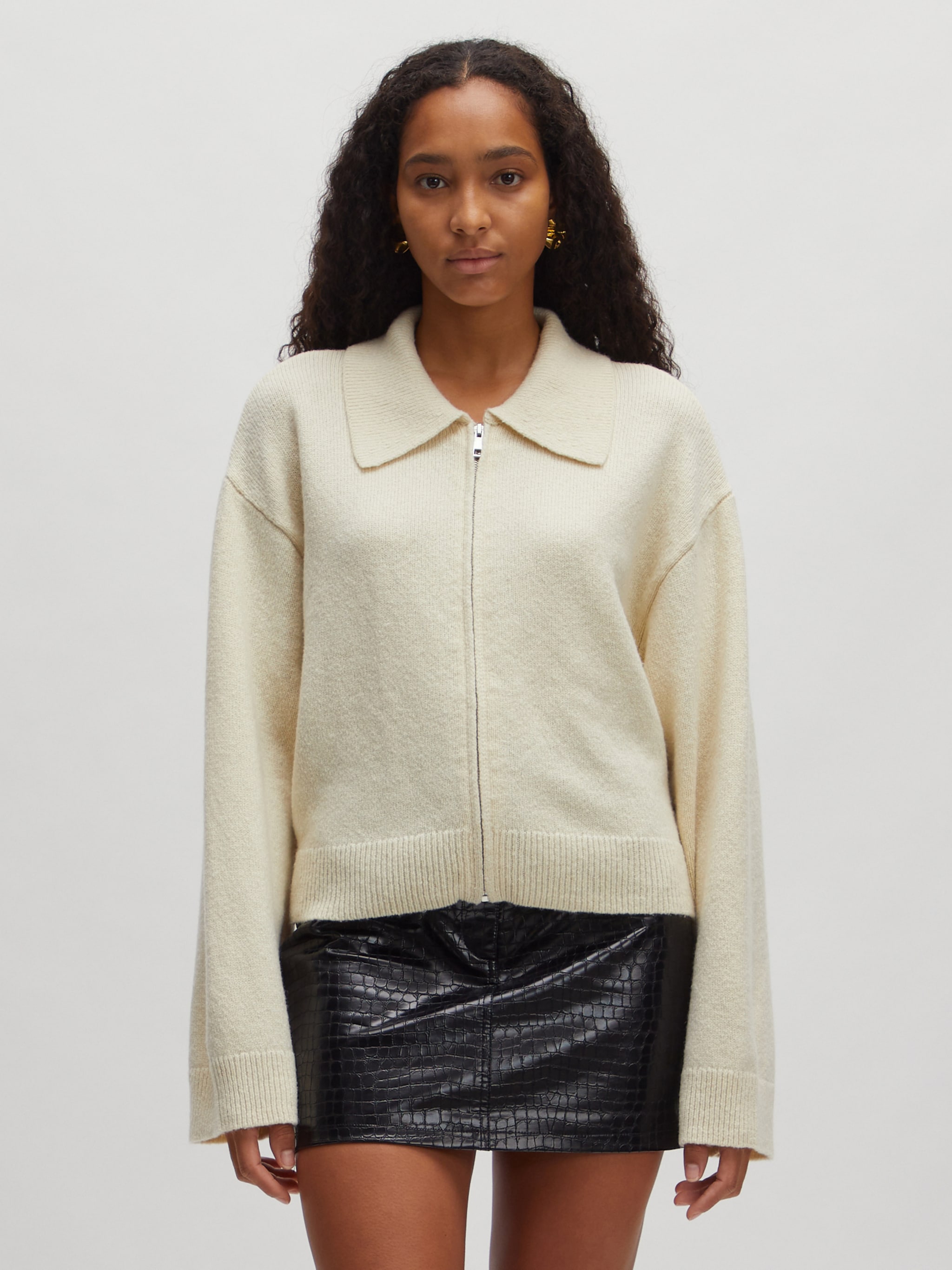 EDITED Produkte Strickjacke 'Edda' weiß