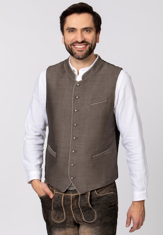 STOCKERPOINT Traditional Vest 'Loris' in Brown: front