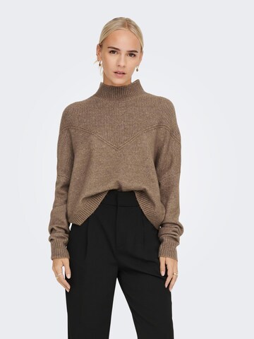 Pull-over ONLY en marron : devant