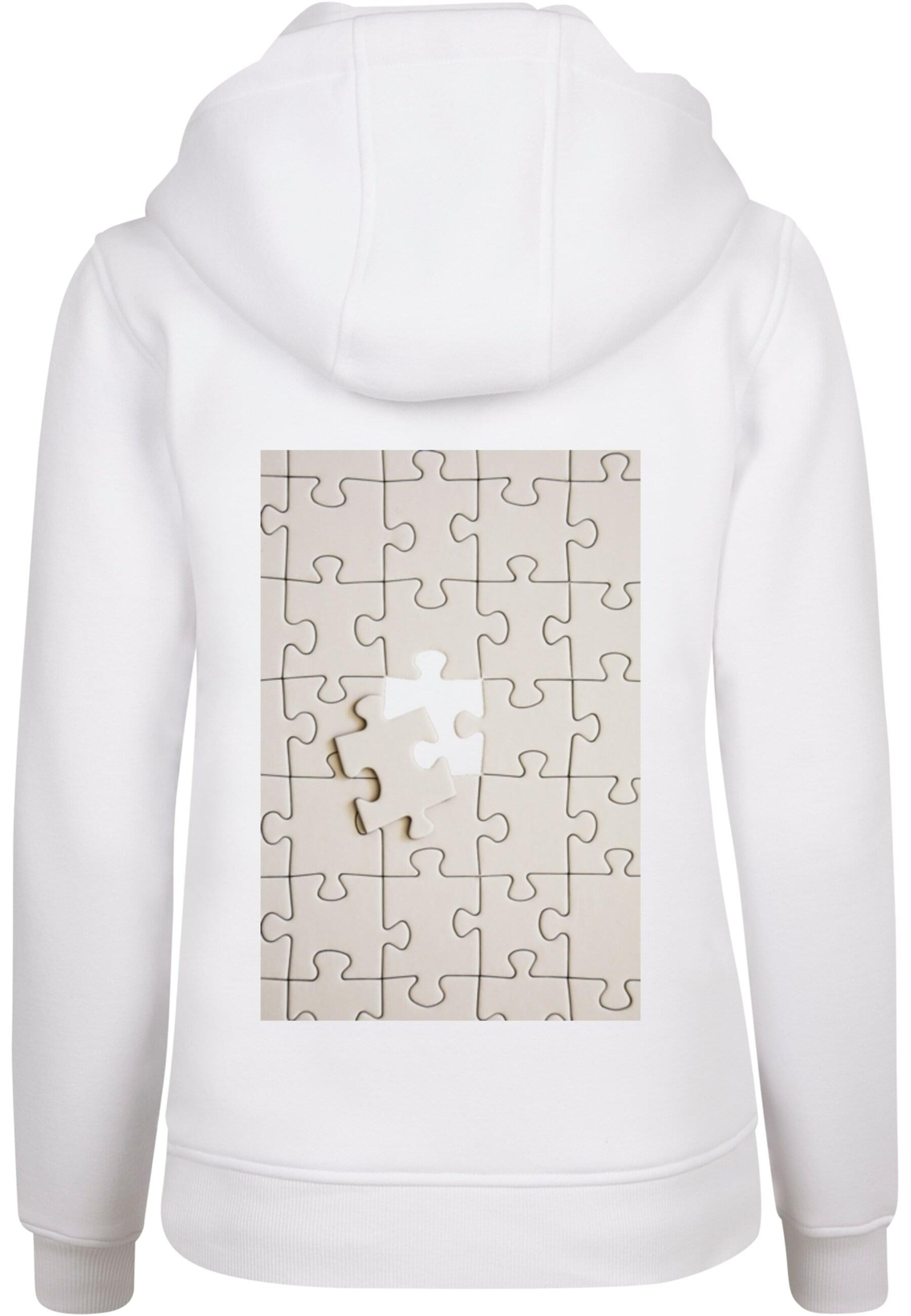 Sweat-shirt 'Missing Peace' Merchcode en blanc