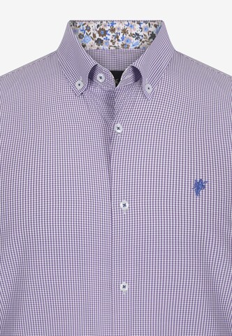 DENIM CULTURE Regular fit Button Up Shirt 'Grant' in Purple