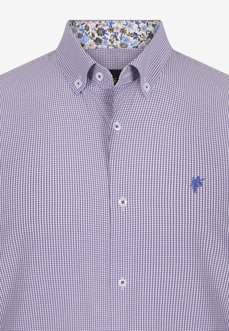 DENIM CULTURE Regular fit Button Up Shirt 'Grant' in Purple